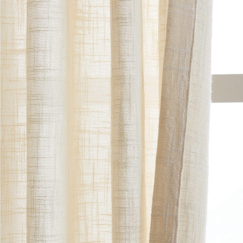 Quince 100% Cotton Cream Sheer Curtain Panels NEW (2)ret $110